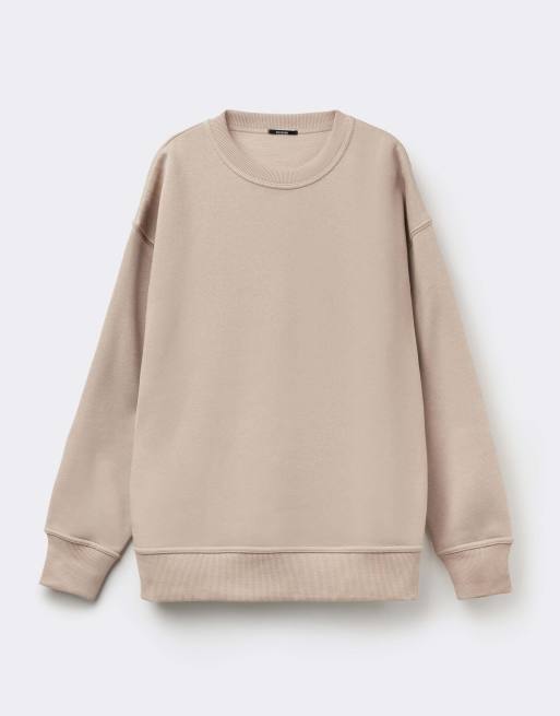 Tezenis Thick brushed sweatshirt in beige, 5 of 5