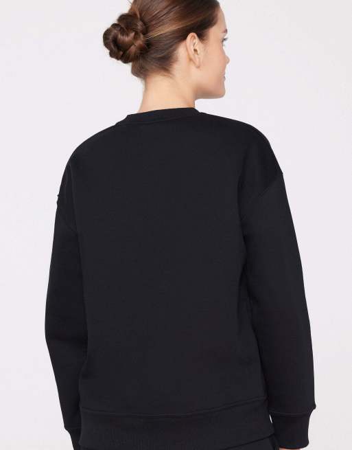 Tezenis Thick brushed sweatshirt in black, 2 of 5