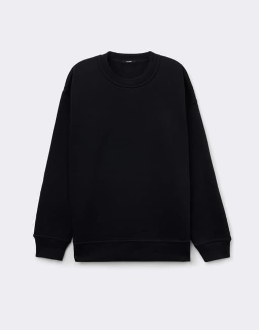 Tezenis Thick brushed sweatshirt in black, 5 of 5