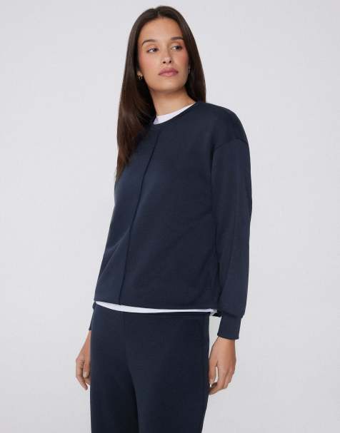 Tezenis Thick soft touch sweatshirt in absolute blue - view 1