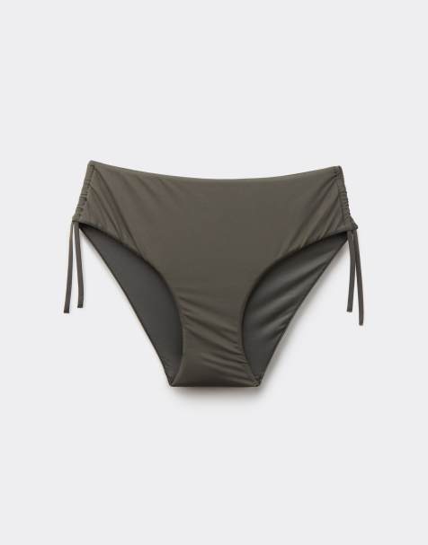 Tezenis timeless look bikini bottoms in green camo - view 1