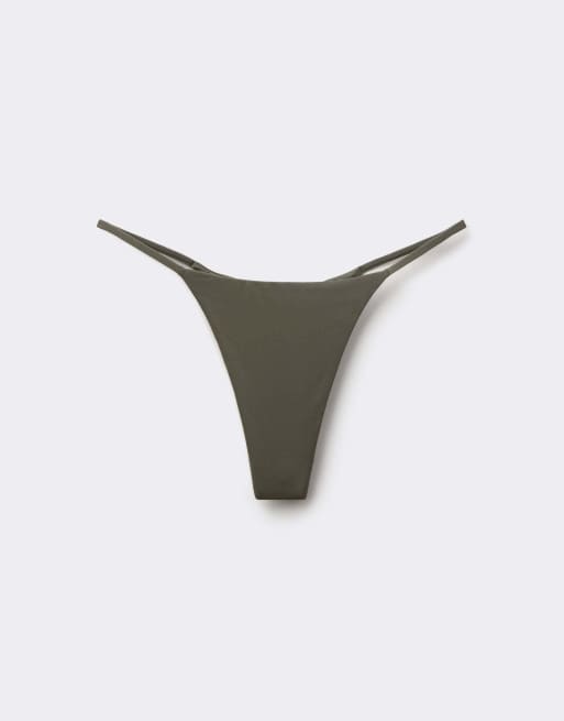 Tezenis timeless look bikini bottoms in green camo, 5 of 5