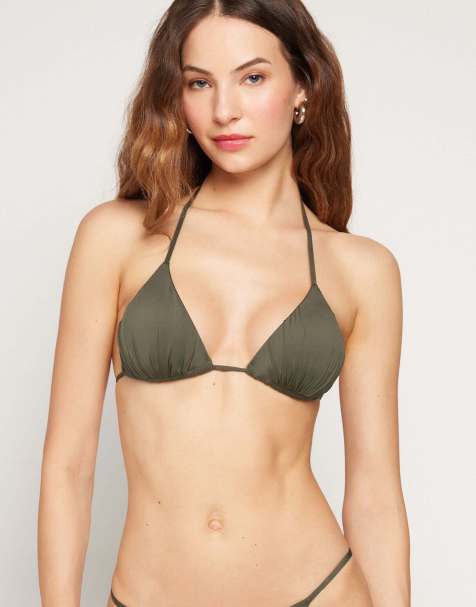 Tezenis timeless look bikini top in green camo