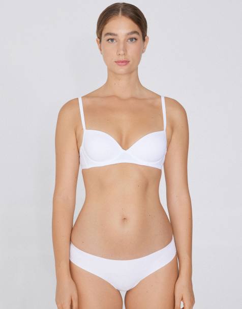 Tezenis Wien microfibre balconette bra in white - view 1