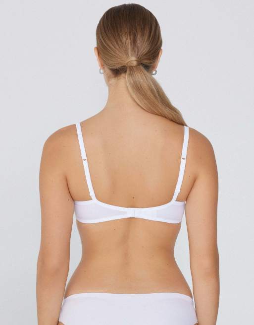 Tezenis Wien microfibre balconette bra in white, 2 of 6