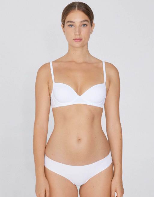 Tezenis Wien microfibre balconette bra in white, 3 of 6