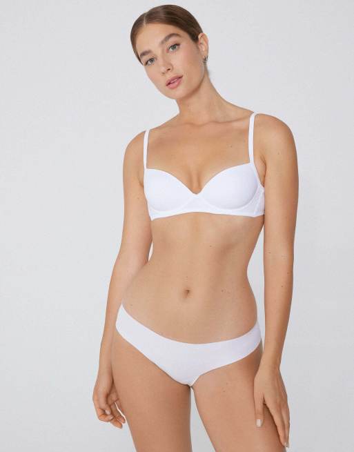 Tezenis Wien microfibre balconette bra in white, 4 of 6