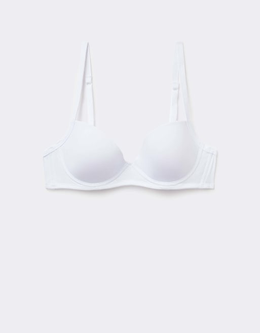 Tezenis Wien microfibre balconette bra in white, 5 of 6
