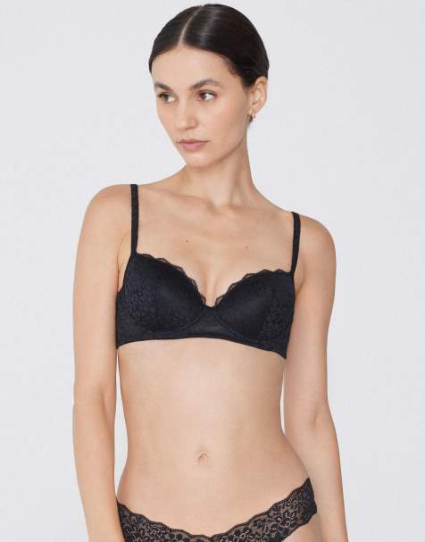 Tezenis Wien slightly padded bra in black - view 1