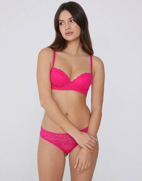 Tezenis Wien slightly padded bra in bright fuchsia - view 1