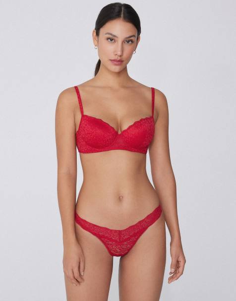 Tezenis Wien slightly padded bra in winter red