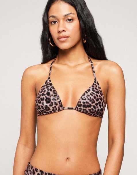 Tezenis wild soul bikini top in leopard print - view 1