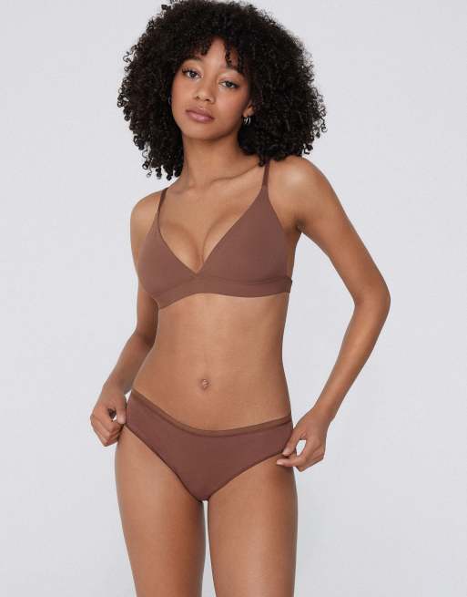 Tezenis Women’s cotton knickers in caramel dark beige, 2 of 4