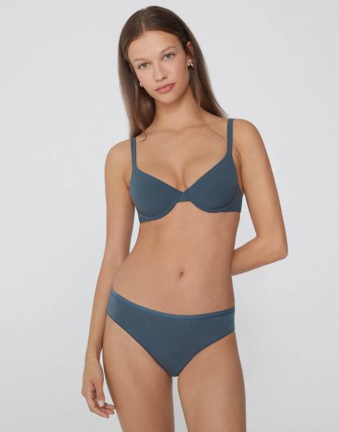 Tezenis Women’s cotton knickers in graphite grey - view 1