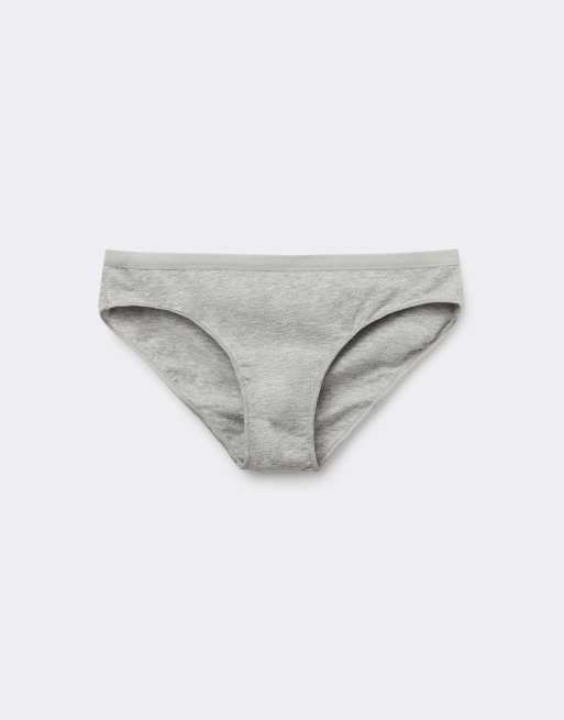 Tezenis Women’s cotton knickers in mottled light grey, 5 of 6