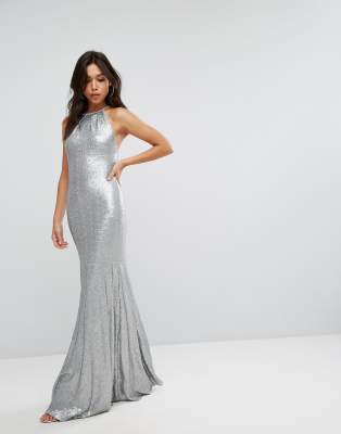 all over sequin maxi dress