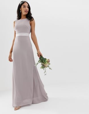 TFNC bow back maxi Bridesmaid dress in 