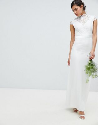 tfnc maxi dress with scallop lace
