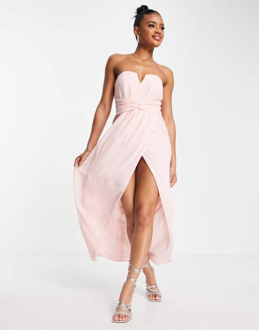 Tfnc bandeau maxi bridesmaid hot sale dress