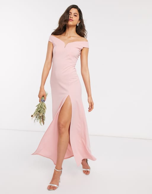 Tfnc bardot hotsell maxi bridesmaid