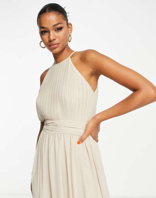 Tfnc sleeveless maxi bridesmaid hotsell dress with pleated skirt