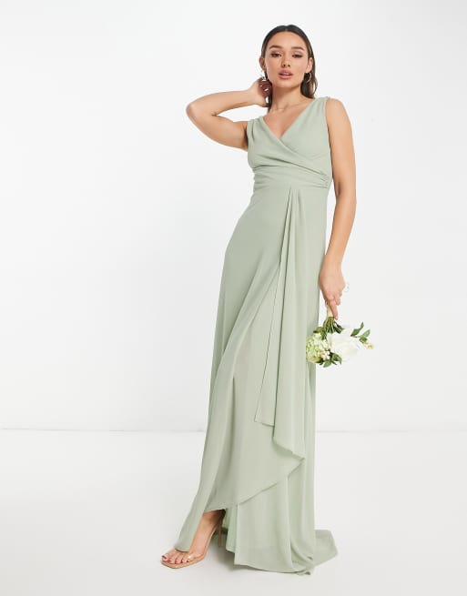 Chiffon maxi 2025 dress with split