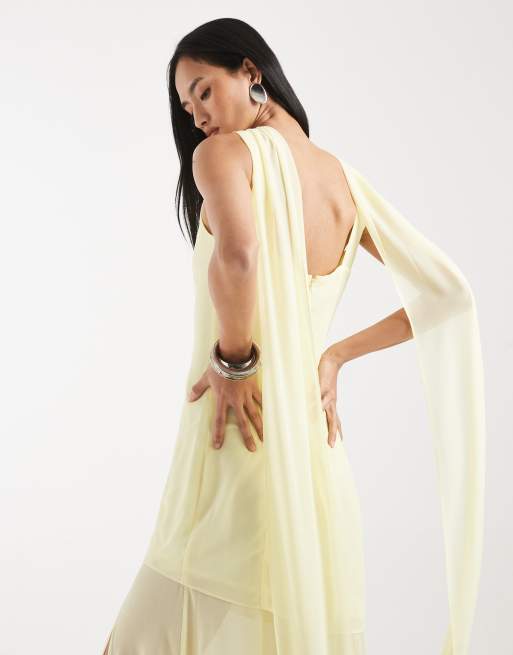 white christmas dresses Yellow Chiffon Scarf