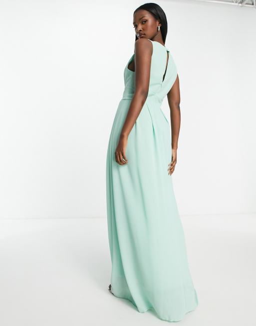 Tfnc green bridesmaid outlet dress