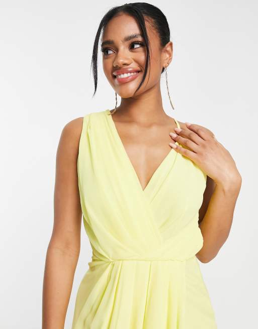 Short lemon hotsell bridesmaid dresses