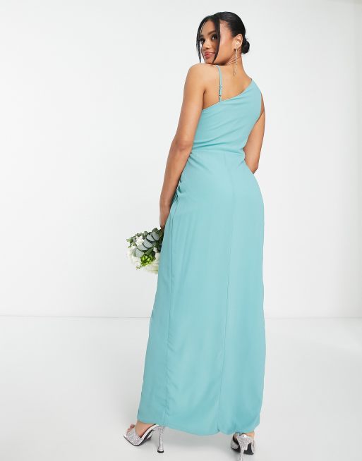 Tfnc bridesmaid exclusive cami wrap maxi dress with hotsell fishtail in grey