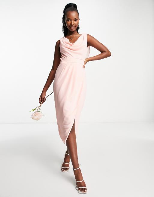 Chiffon wrap 2025 midi dress