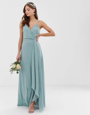 tfnc cami wrap maxi dress