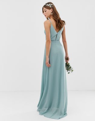 tfnc sage bridesmaid dress