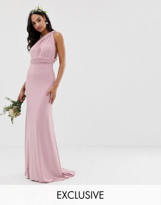 multiway bridesmaid dress blush pink
