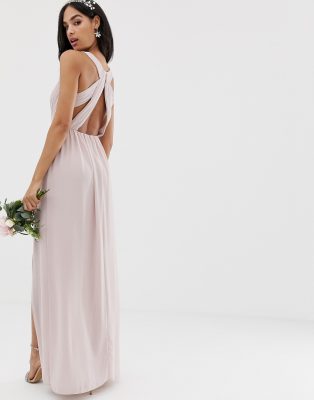 tfnc low v back maxi dress
