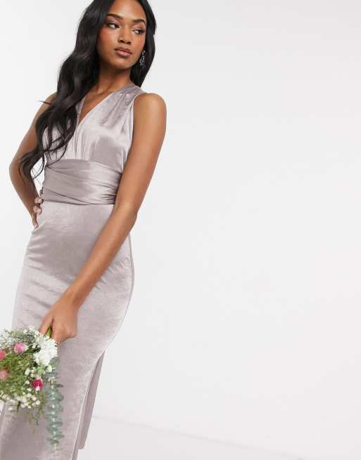 TFNC – Bridesmaid – Graues Multiway-Maxikleid 