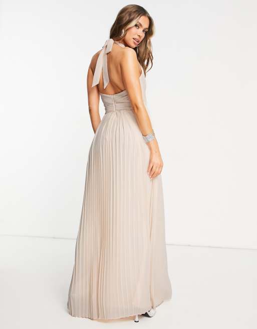 Asos tfnc pleated maxi bridesmaid outlet dress