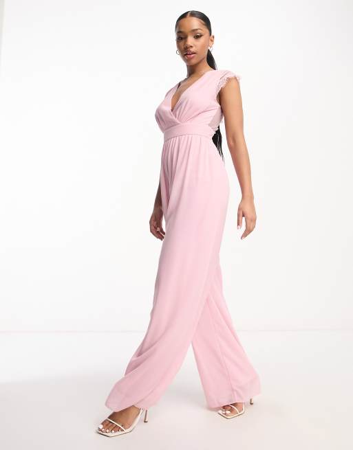 Pink hotsell dress jumpsuit