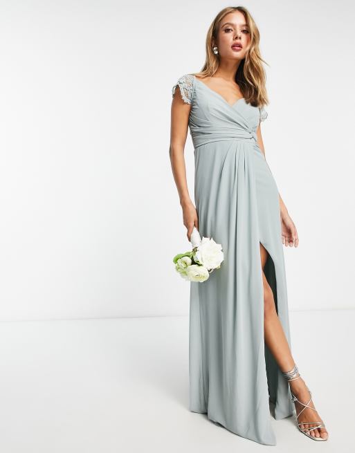 Tfnc sage shop bridesmaid dress