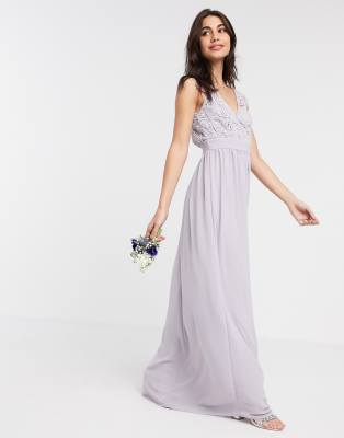 tfnc maxi dress with scallop lace