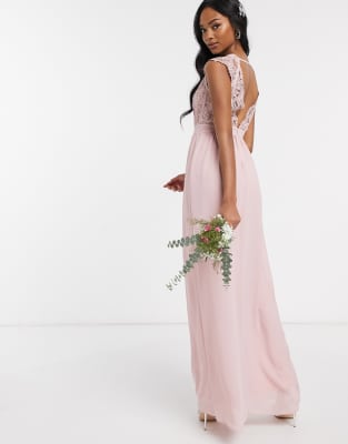 asos pink gown