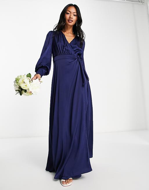 navy blue maxi dress with sleeves Velvet Long Sleeve | Womens | 3X (Available in 1X, XXS, XS, S, M, L) | 100% Polyester The high navy: Dresses For Women |