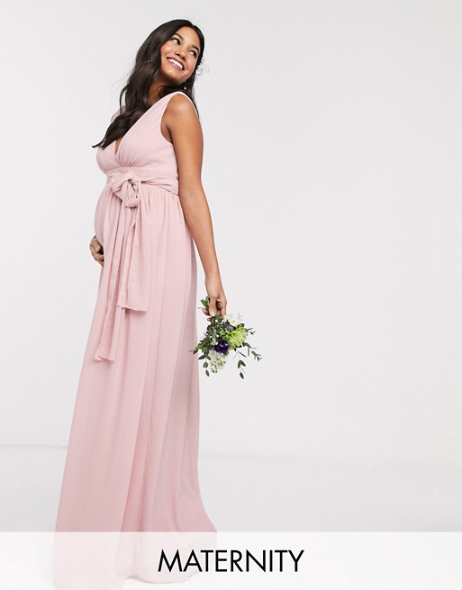 TFNC Bridesmaid Maternity top wrap chiffon dress
