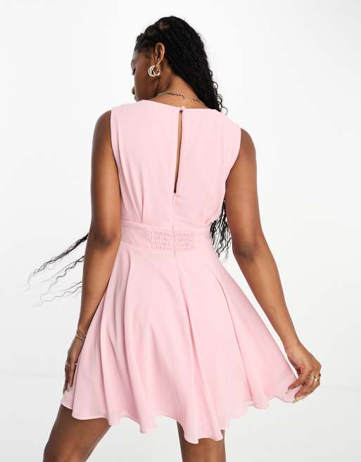 Pastel pink 2025 skater dress