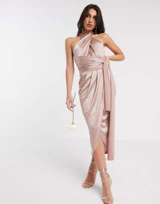 multi tie bridesmaid dress