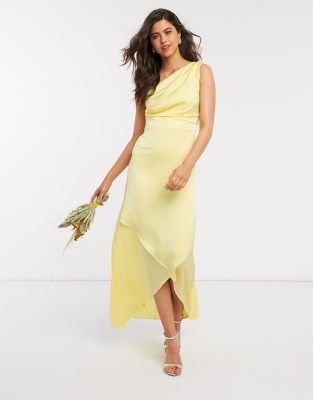 tfnc yellow bridesmaid dress