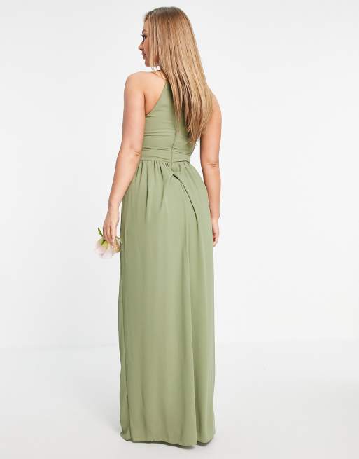 Dusky green 2025 bridesmaid dresses