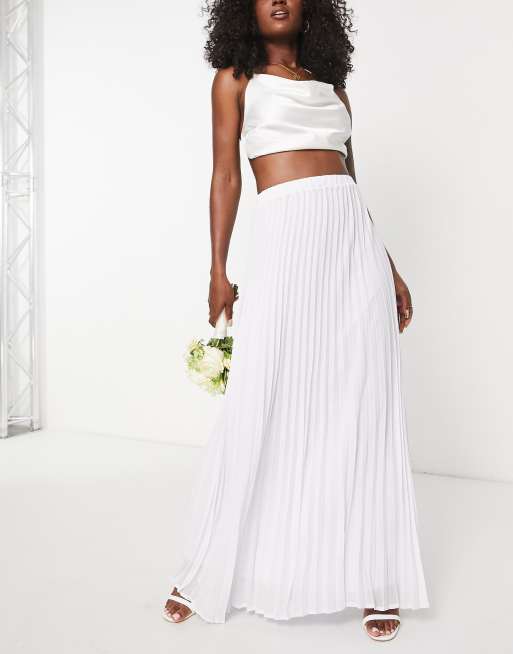 Long pleated hotsell maxi skirt