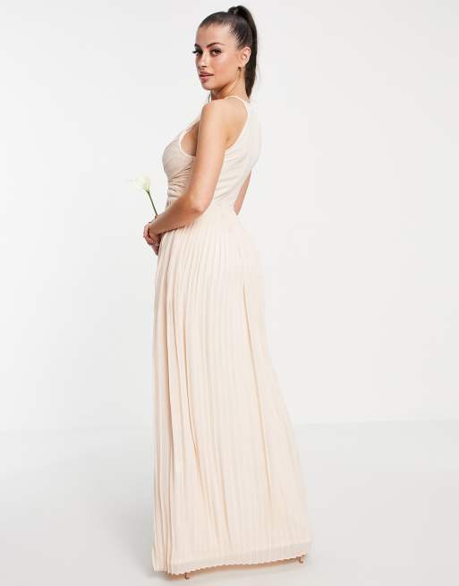 Asos tfnc pleated maxi clearance bridesmaid dress