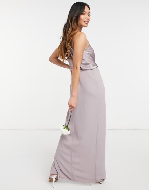 grey halter neck bridesmaid dress Sheath Halter Floor Length Sequined Bridesmaid Dress COCOMELODY CB0401